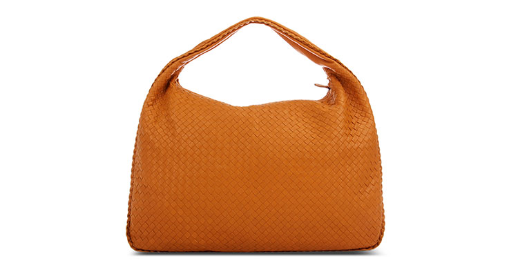 bottega veneta(葆蝶家 橘色编织皮质单肩包