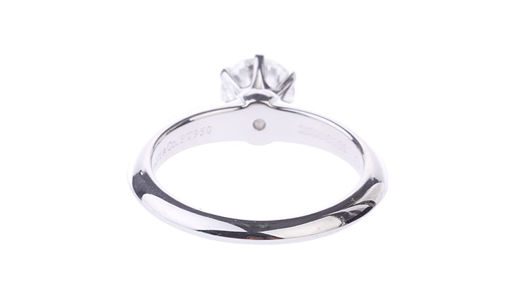 tiffany & co.(蒂芙尼) 铂金钻石指 0.72ct