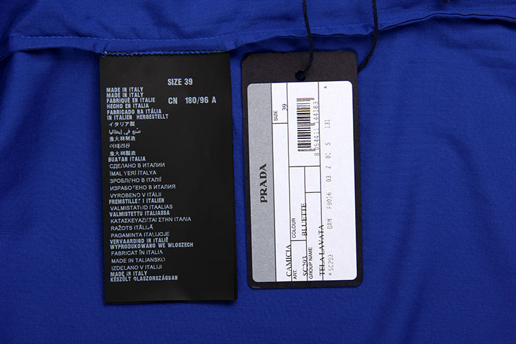 prada(普拉达) 宝蓝色长袖衬衫39