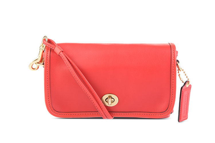 COACH(蔻驰) 橘色皮质斜挎包【正品 价格 图片