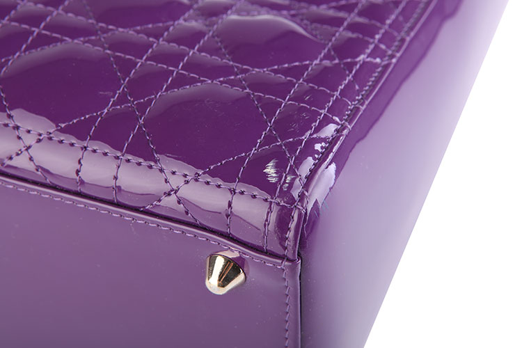 dior(迪奥) #紫色漆皮lady dior戴妃包