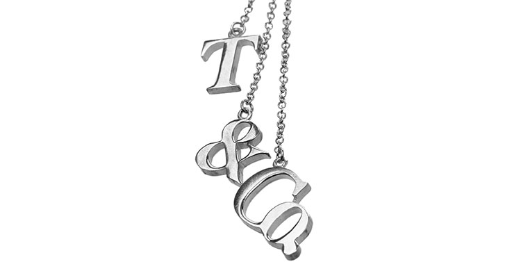 tiffany & co.(蒂芙尼) 字母吊坠银项链