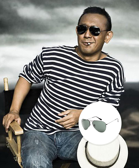 鬼才导演姜文 rayban经典偏光太阳镜 shop now