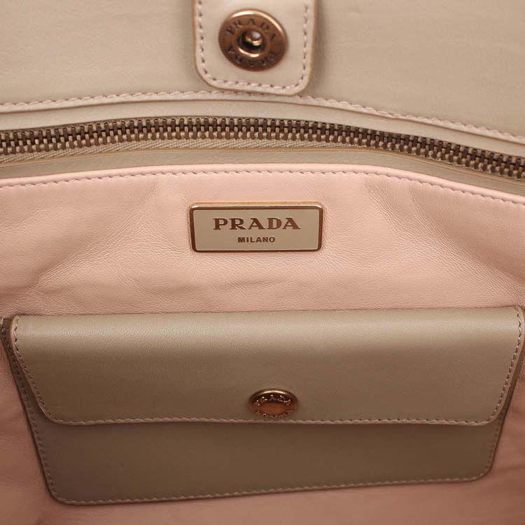 prada/普拉达女款牛皮貂色手提/单肩包 b2452c